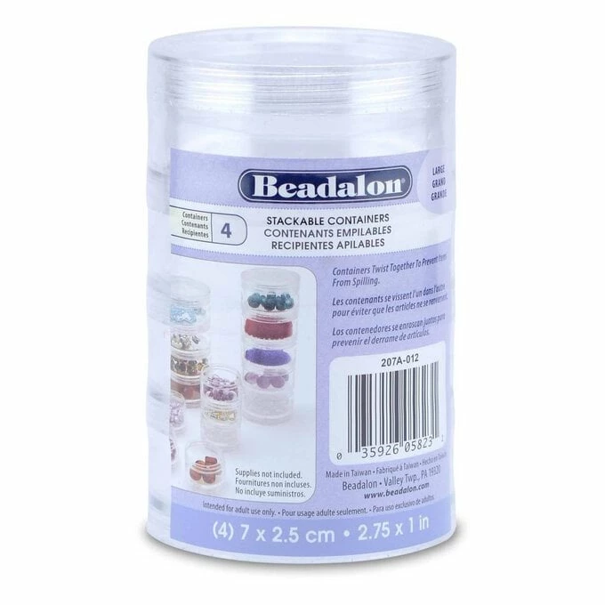 Beadalon Large Stackable Containers 4 Pack 1 Beadalon Large Stackable Containers 4 Pack