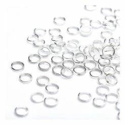Beads Unlimited Silver Plated Midi Split Rings 5mm 90 Pack