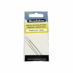 Beadalon Big Eye Beading Needles 5.7cm 4 Pack
