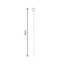 Beads Unlimited Silver Plated Eyepin 5cm 12 Pack -Christmas Decorations shop 561425 1000 3 bu findings eyepin plated silver jewellery