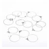 Beads Unlimited Silver Plated Hanging Hoops 25mm 10 Pack