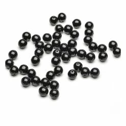 Beads Unlimited Jet Black Pressed Round Beads 8mm 40 Pack