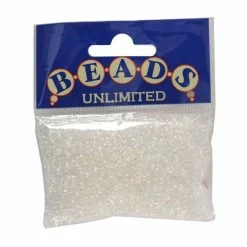 Beads Unlimited Clear Rainbow Rocaille Beads 2.5mm X 3mm 50g