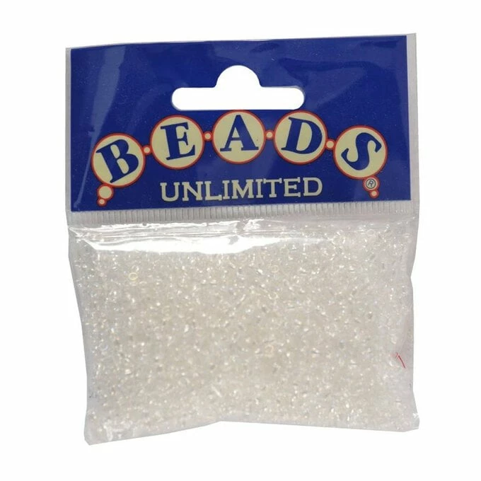 Beads Unlimited Clear Rainbow Rocaille Beads 2.5mm X 3mm 50g 1 Beads Unlimited Clear Rainbow Rocaille Beads 2.5mm X 3mm 50g
