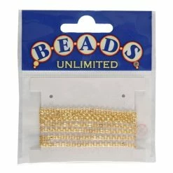Beads Unlimited Gold Plated Trace Chain 2mm X 1m