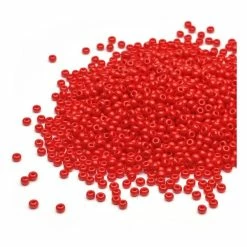 Beads Unlimited Opaque Red Rocaille Beads 2.5mm X 3mm 50g