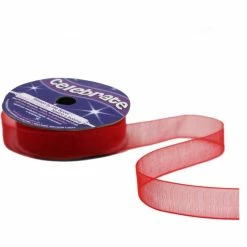 Celebrate Red Organdie Ribbon 12mm X 6m -Christmas Decorations shop 569761 1012 3 red organdie ribbon 12mm x 6m