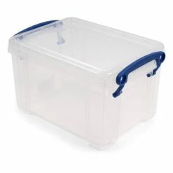 Really Useful Products Really Useful Clear Plastic Storage Box 0.7 Litres