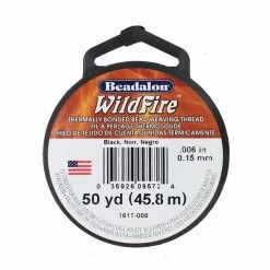 Beadalon Wildfire Beading Thread Black 50YD
