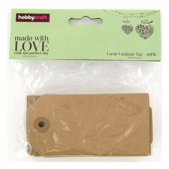 Hobbycraft Kraft Brown Gift Tags 11cm 30 Pack 2 Hobbycraft Kraft Brown Gift Tags 11cm 30 Pack - Image 2