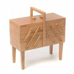 Hobbycraft Wooden Cantilever Sewing Box