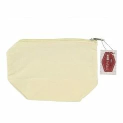 Hobbycraft Antique White Cotton Zip Pouch 23cm X 16cm X 8cm