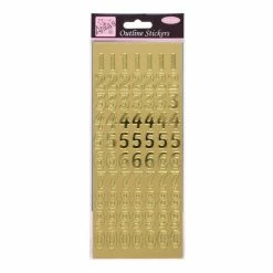 Anita's Outline Stickers Large Numbers Gold