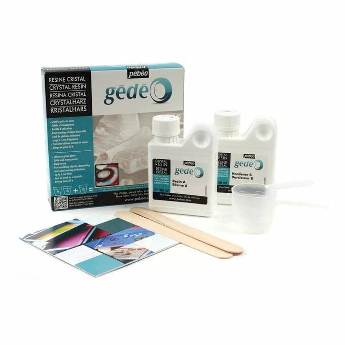 Pebeo Gedeo Crystal Resin And Hardener 150ml 1 Pebeo Gedeo Crystal Resin And Hardener 150ml