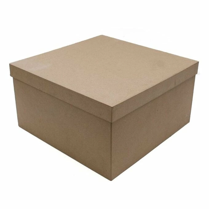 Hobbycraft Mache Square Shaped Box 32cm 2 Hobbycraft Mache Square Shaped Box 32cm - Image 2