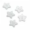 Hemline White Novelty Star Button 5 Pack
