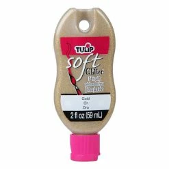 Tulip Gold Soft Glitter Fabric Paint 59ml