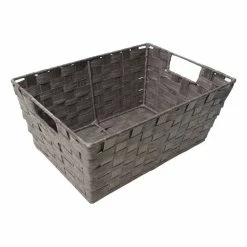 Hobbycraft Grey Paper Storage Basket 33cm X 23cm X 14cm