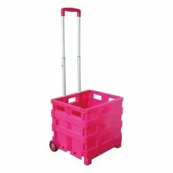 Hobbycraft Pink Foldaway Crafters Trolley