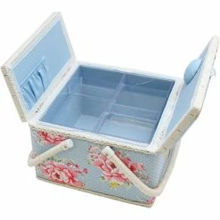 Hobbycraft Beautiful Bloom Double Lid Sewing Box 17cm X 25cm X 25cm -Christmas Decorations shop 620665 1000 3 beautiful bloom double lid sewing box 17cm x 25cm x 25cm