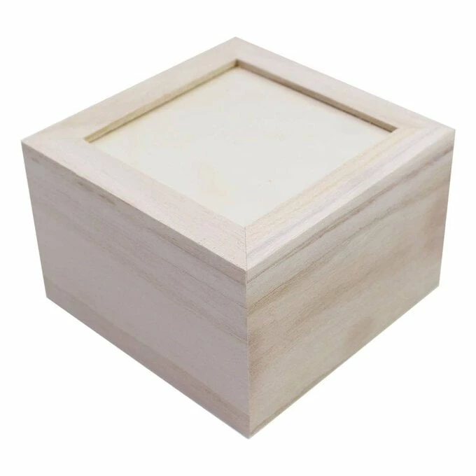 Hobbycraft Wooden Photo Box 15cm X 15cm X 10cm 1 Hobbycraft Wooden Photo Box 15cm X 15cm X 10cm