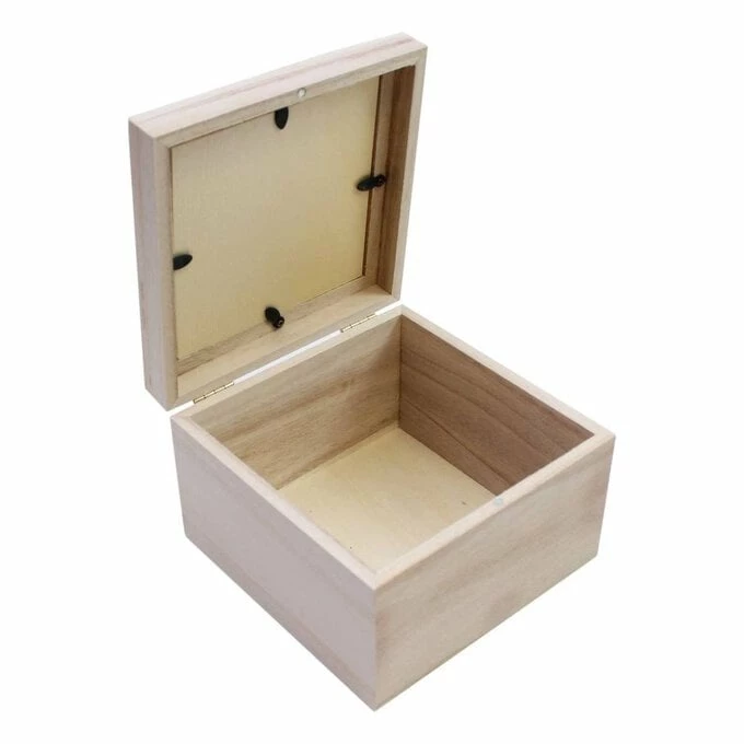 Hobbycraft Wooden Photo Box 15cm X 15cm X 10cm 2 Hobbycraft Wooden Photo Box 15cm X 15cm X 10cm - Image 2