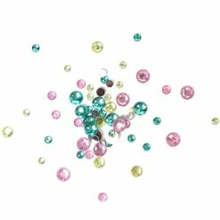 Hobbycraft Green Assorted Round Gems 90g