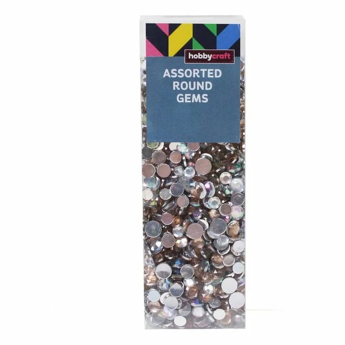 Hobbycraft Peach Assorted Round Gems 90g 2 Hobbycraft Peach Assorted Round Gems 90g - Image 2