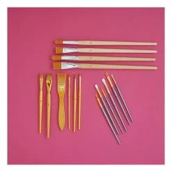 Hobbycraft Gold Taklon Brush Set 10 Pack -Christmas Decorations shop 625995 1000 3 gold taklon brush set