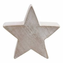 Hobbycraft White Washed Wooden Star 9cm X 9cm X 3cm