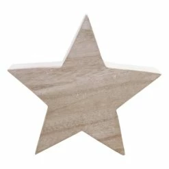 Hobbycraft White Washed Wooden Star 15cm X 15cm X 3cm