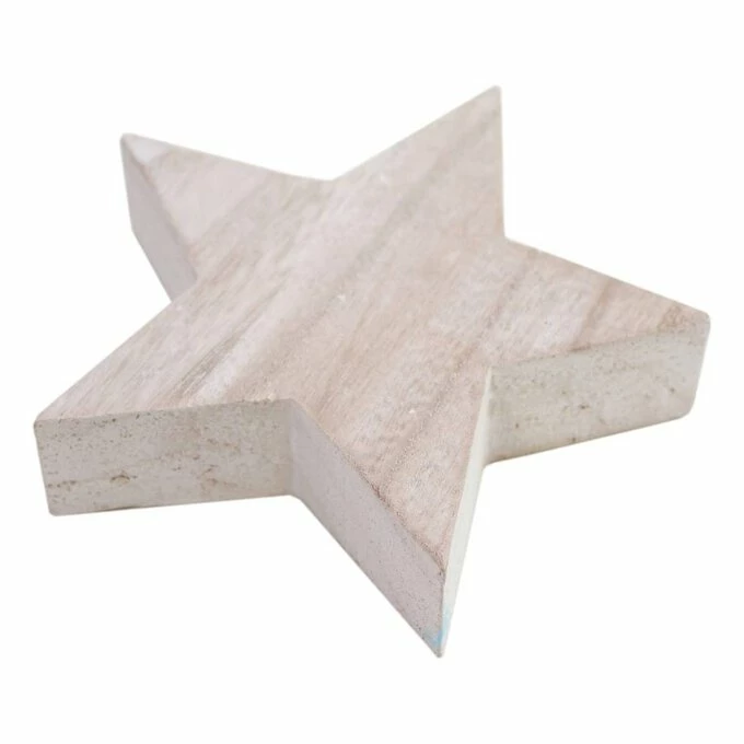 Hobbycraft White Washed Wooden Star 15cm X 15cm X 3cm 3 Hobbycraft White Washed Wooden Star 15cm X 15cm X 3cm - Image 3