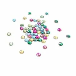 Hobbycraft Pink And Aqua Round Gems 90g