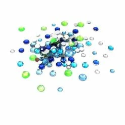 Hobbycraft Blue And Green Round Gems 90g