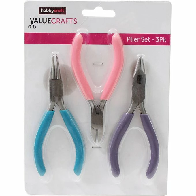 Valuecrafts Pink Blue And Lilac Pliers Set 3 Pack 3 Valuecrafts Pink Blue And Lilac Pliers Set 3 Pack - Image 3