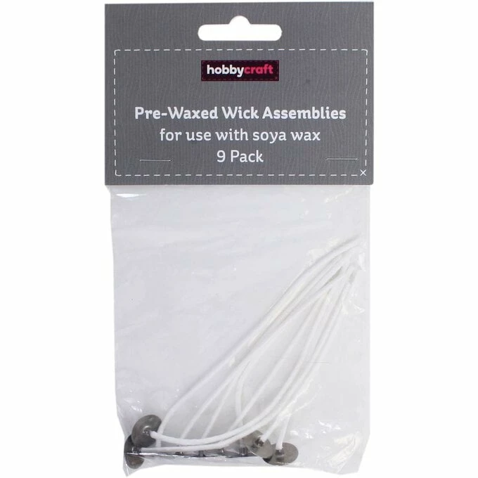 Hobbycraft Pre-Waxed Wick Assemblies For Soya Wax 9 Pack 1 Hobbycraft Pre-Waxed Wick Assemblies For Soya Wax 9 Pack