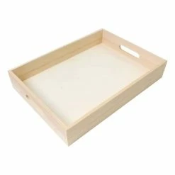 Hobbycraft Wooden Rectangular Tray 35cm X 25cm X 6cm