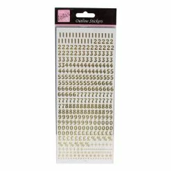 Front Page 37 Anita's Small Gold Number Outline Stickers