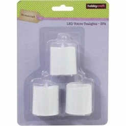 Hobbycraft LED Votive Candle Tea Lights 3 Pack -Christmas Decorations shop 641589 1000 3 led votive candle tea lights 3 pack