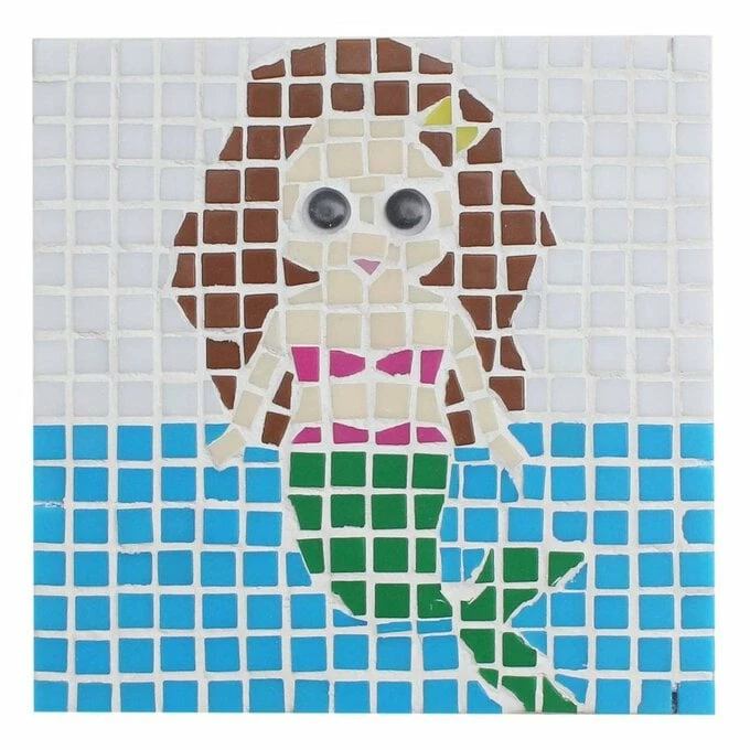 Hobbycraft Mermaid Mosaic Coaster Kit 1 Hobbycraft Mermaid Mosaic Coaster Kit