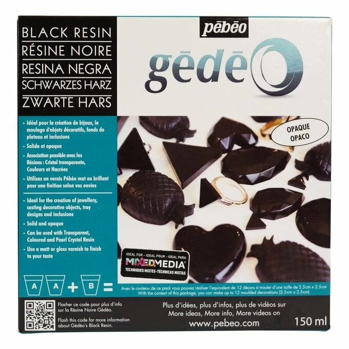Pebeo Gedeo Black Resin 150ml 1 Pebeo Gedeo Black Resin 150ml