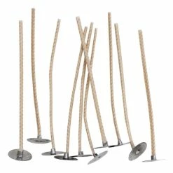 Hobbycraft Pre-Waxed Wick Assemblies For Soya Wax 80mm 10 Pack