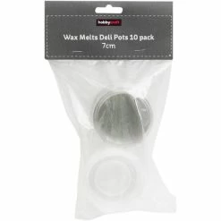 Hobbycraft Wax Melt Deli Pots 7cm 10 Pack -Christmas Decorations shop 642786 1000 3 wax melt deli pots 7cm 10 pack