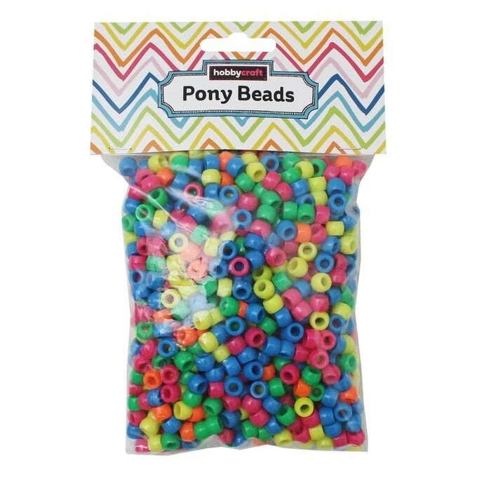 Hobbycraft Neon Mixed Pony Beads 182g 2 Hobbycraft Neon Mixed Pony Beads 182g - Image 2