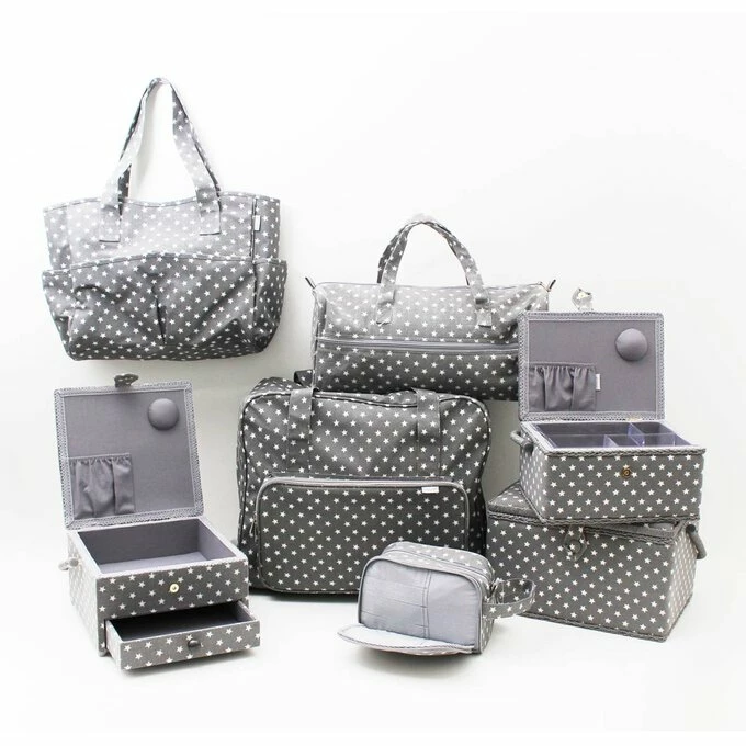 Hobbycraft Large Grey Star Sewing Box 4 Hobbycraft Large Grey Star Sewing Box - Image 4