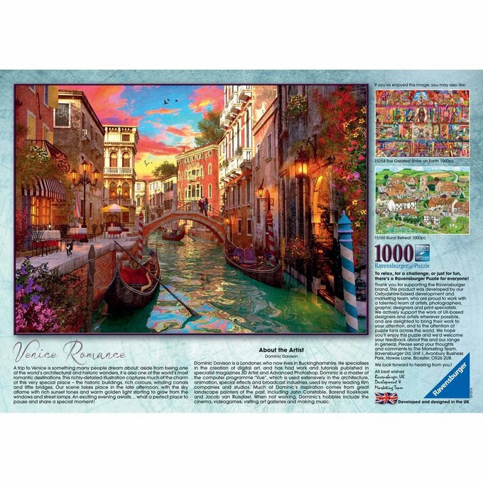Ravensburger Venice Romance Jigsaw Puzzle 1000 Pieces 3 Ravensburger Venice Romance Jigsaw Puzzle 1000 Pieces - Image 3