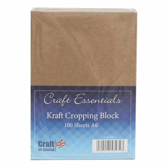 Craft UK Kraft Cropping Block A6 100 Sheets 2 Craft UK Kraft Cropping Block A6 100 Sheets - Image 2