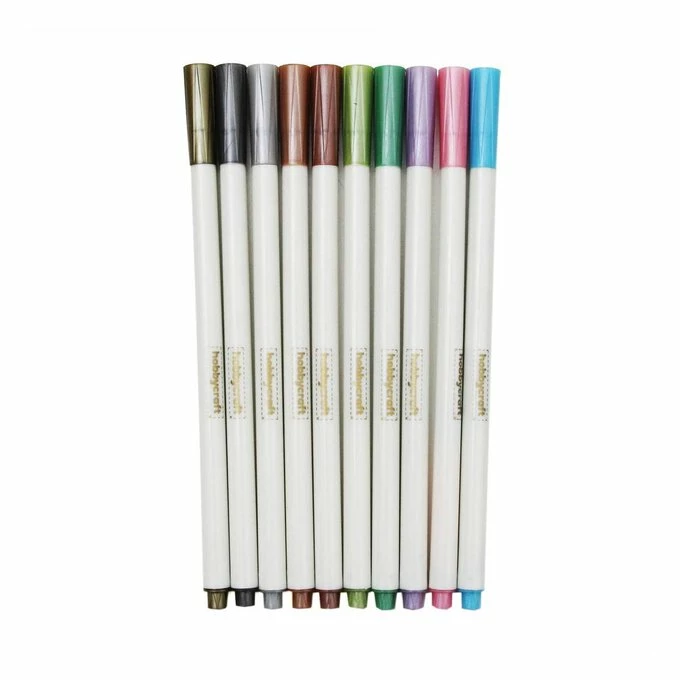 Hobbycraft Assorted Metallic Pen Set 10 Pack 1 Hobbycraft Assorted Metallic Pen Set 10 Pack