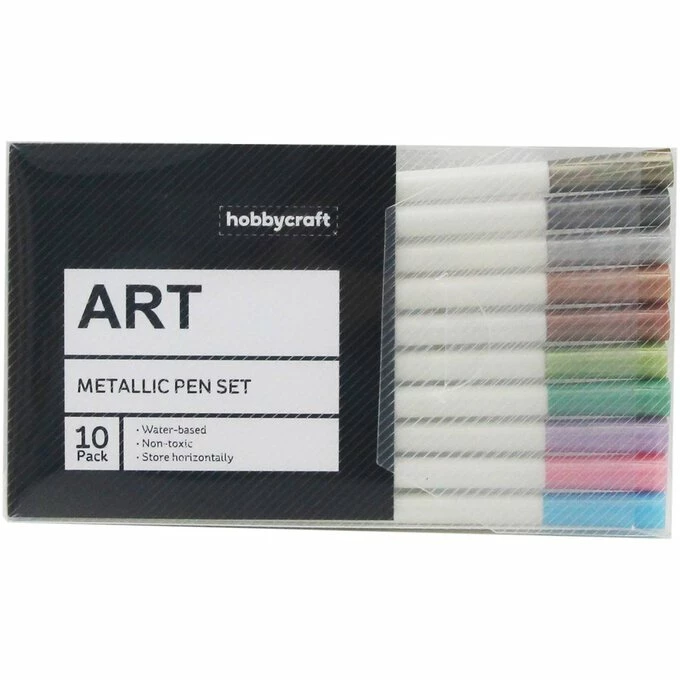 Hobbycraft Assorted Metallic Pen Set 10 Pack 3 Hobbycraft Assorted Metallic Pen Set 10 Pack - Image 3