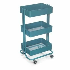 Hobbycraft Teal Three Tier Storage Trolley